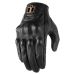 2020 Icon Pursuit Classic Perforated Street Motorcycle Riding Gloves - Pick Size-Black-MD
