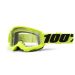 2021 100% Strata 2 Clear Lens MX Motocross Offroad Goggles-Yellow-Clear