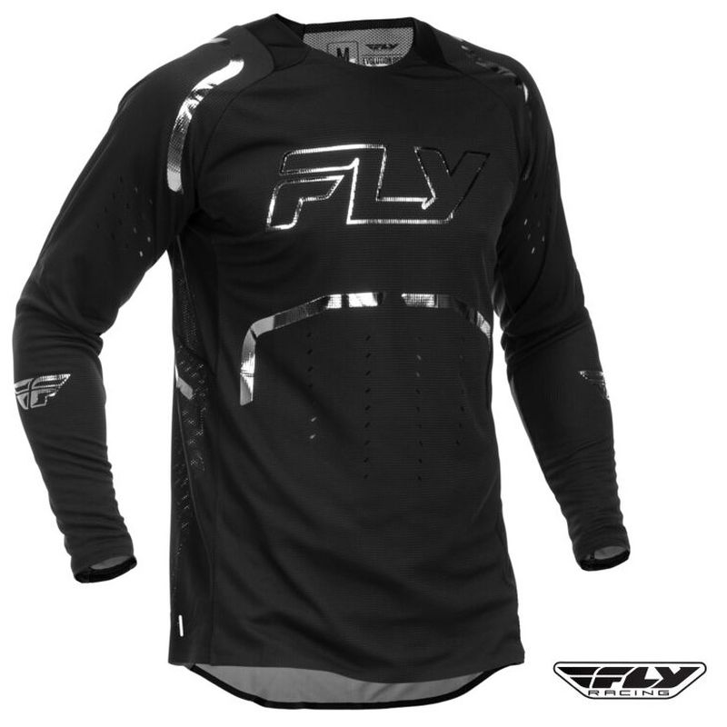Fly Racing Evolution Dst Se Spark Motocross Offroad Black/Silver Jersey-0
