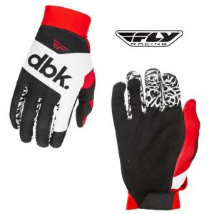 Fly Racing youth Pro Lite Dbk Motocross Offroad Black/White/Red Gloves-0