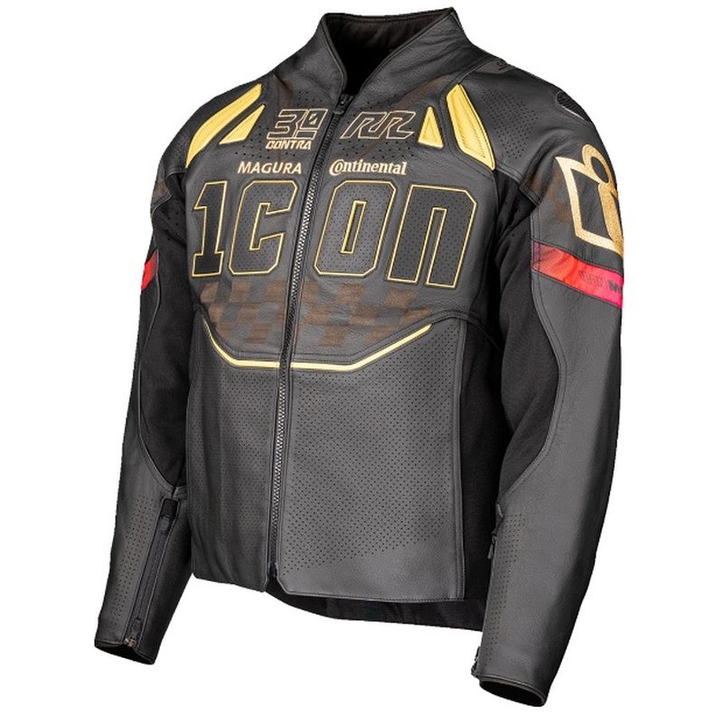 Icon Contra3 Leather Rizz Rizz Street Motorcycle Jacket - Pick Size & Color-281368