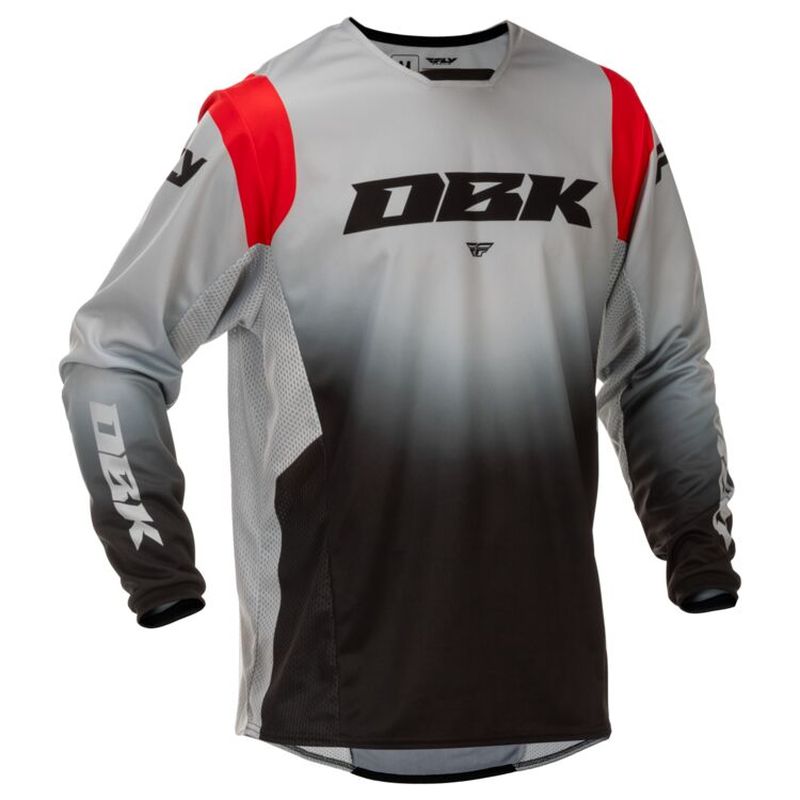 Fly Racing Kinetic DBK Adult Motocross Offroad Jersey Grey/Black/Red - Pick Size -281253