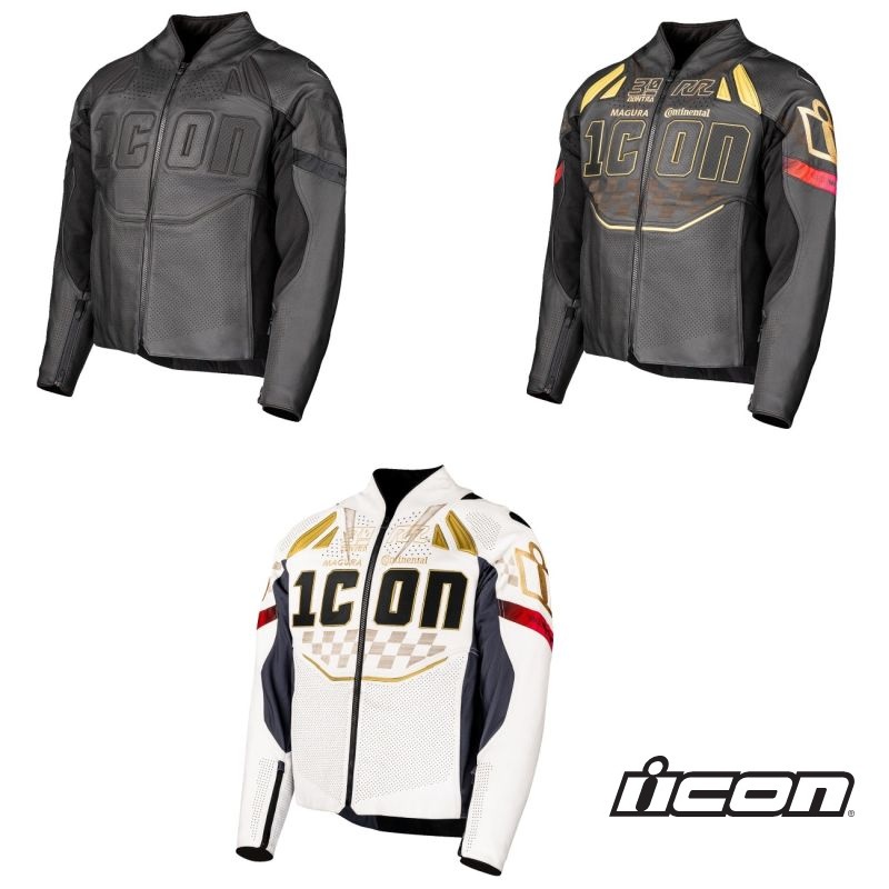 Icon Contra3 Leather Rizz Rizz Street Motorcycle Jacket - Pick Size & Color-0
