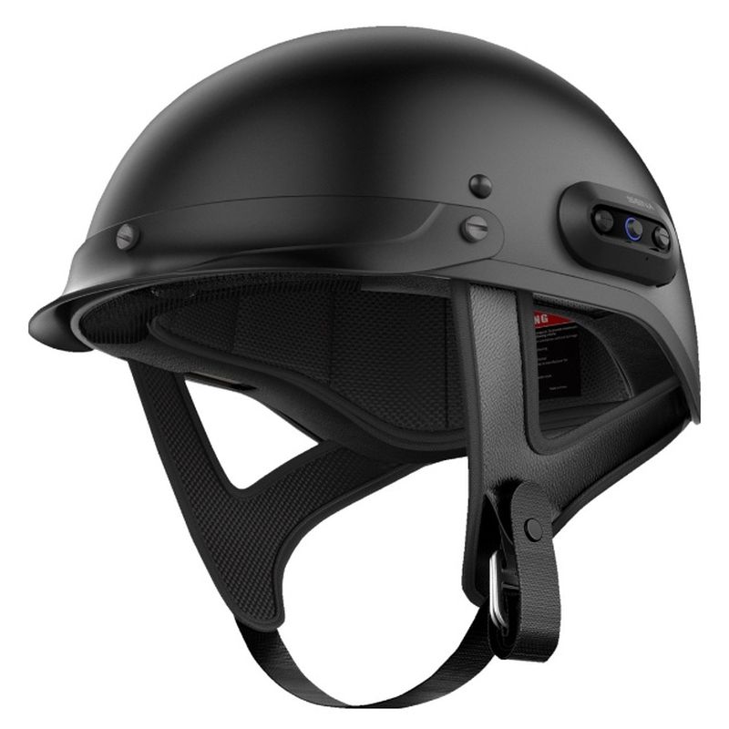 Sena Cavalry 2 Half Face Street Motorcycle Matte Black Helmet - Pick Size-283826