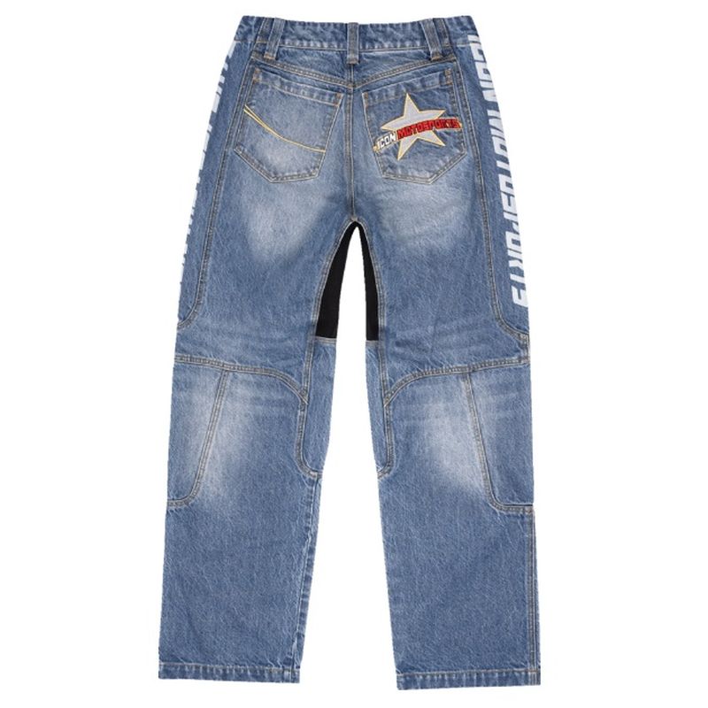 Icon Hooligan Street Motorcycle Blue Pants - Pick Size -283116