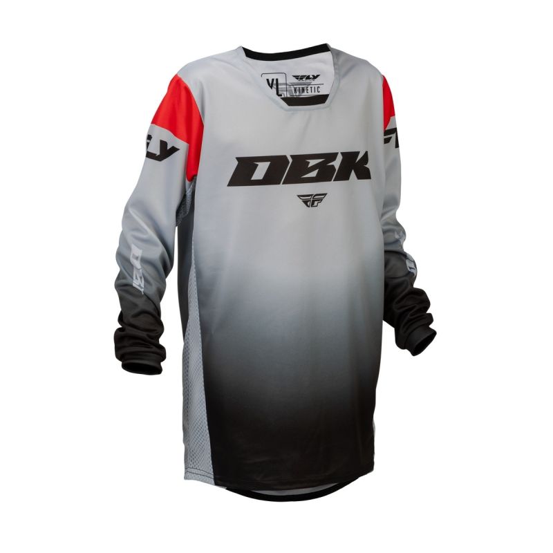 Fly Racing Kinetic DBK Youth Motocross Offroad Grey/Black/Red Jersey - Pick Size-284677